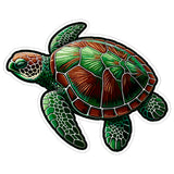 Sea Turtle Sticker 4 Inch — Waterproof Vinyl Decal Marine Reptile Endangered 9