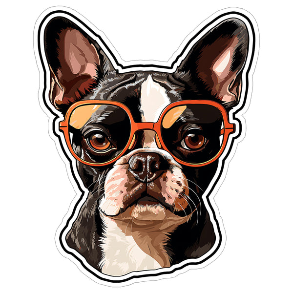 Boston Terrier Sticker 4 Inch — Waterproof Vinyl Decal American Gentleman Tuxedo