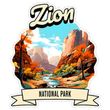 Zion National Park Utah Sticker 4 Inch Travel Souvenir Destination - Waterproof Vinyl Decal for Laptop Water Bottle Car Tumbler - Durable Aesthetic Long-Lasting Stickers for Adults ID44990 8