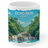 Ocho Rios Jamaica Coffee Mug 11oz — White Ceramic Caribbean Coast Mug 1
