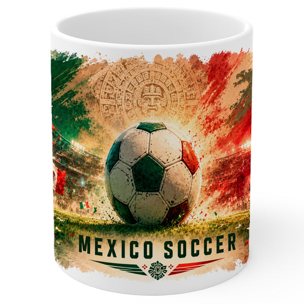 Mexico Soccer Mug 11oz — White Ceramic Coffee Mug
