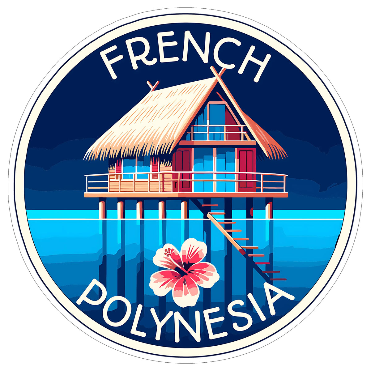 French Polynesia Sticker 4 Inch — Waterproof Vinyl Decal Travel Souvenir