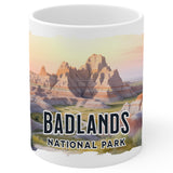 Badlands National Park South Dakota Mug 11oz — White Ceramic Souvenir 1