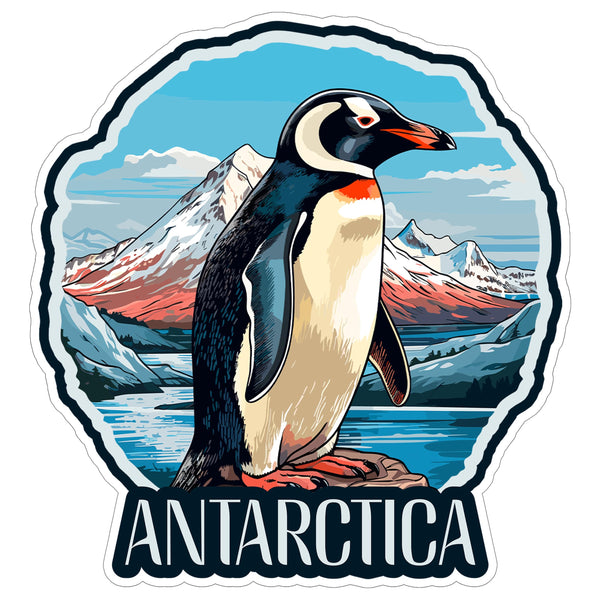 Antarctica Sticker 4 Inch Antarctic Themed Souvenir Decor - Waterproof Vinyl Decal for Laptop Water Bottle Car Tumbler - Durable Aesthetic Long-Lasting Stickers for Adults ID44990