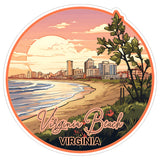 Virginia Beach Virginia Sticker 4 Inch — Waterproof Vinyl Decal Ocean Coastal 8