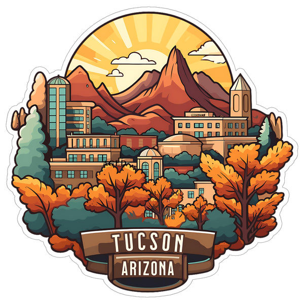 Tucson Arizona Sticker 4 Inch — Waterproof Vinyl Decal City Travel Souvenir