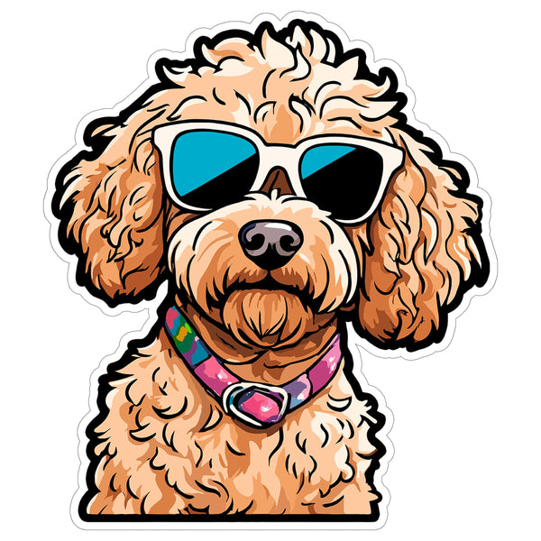 Cockapoo Sticker 4 Inch — Waterproof Vinyl Decal Cocker Poodle Mix Designer