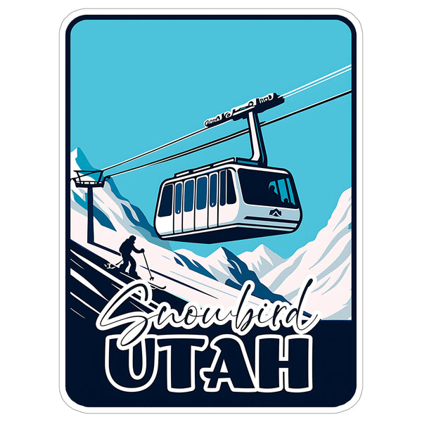 Snowbird Utah Sticker 4 Inch City Travel Souvenir Destination - Waterproof Vinyl Decal for Laptop Water Bottle Car Tumbler - Durable Aesthetic Long-Lasting Stickers for Adults ID44990