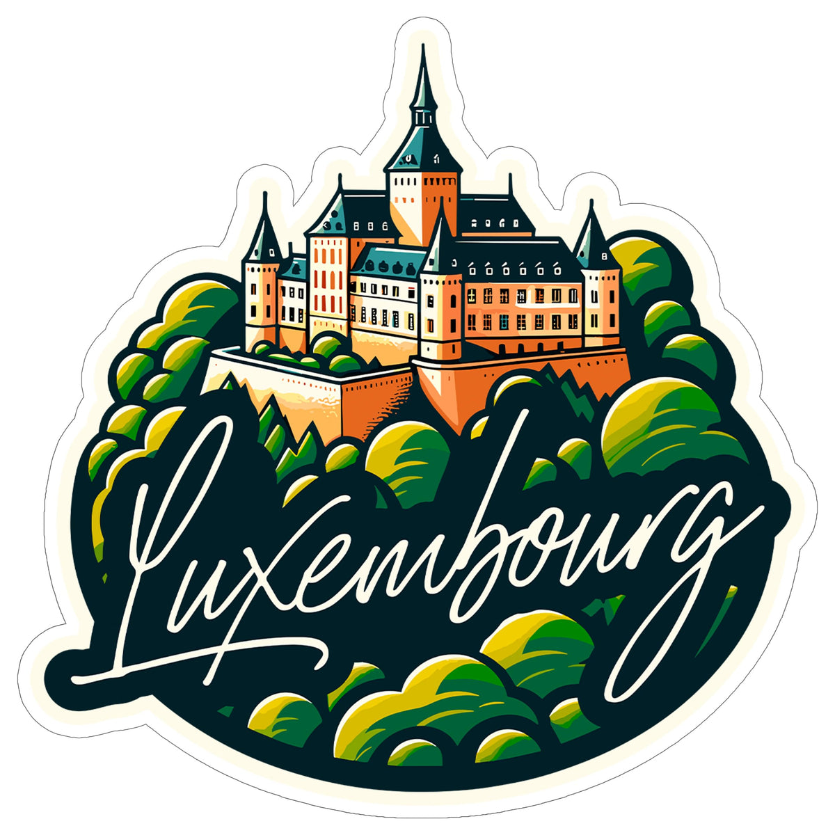Luxembourg Sticker 4 Inch — Waterproof Vinyl Decal Travel Souvenir