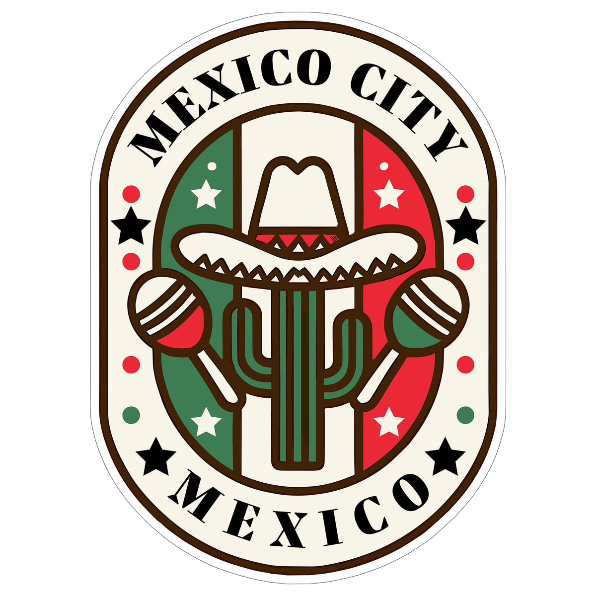 Mexico City Ciudad De Mexico Sticker 4 Inch — Waterproof Vinyl Decal City Travel Souvenir