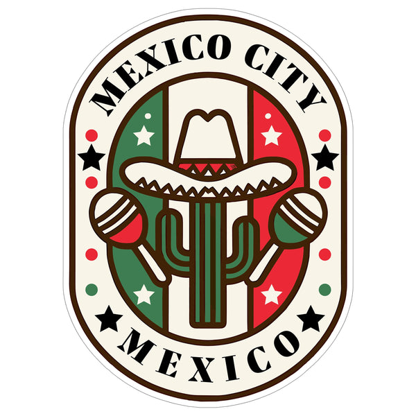 Mexico City Ciudad De Mexico Sticker 4 Inch — Waterproof Vinyl Decal City Travel Souvenir