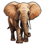 African Elephant Sticker 4 Inch — Waterproof Vinyl Decal Loxodonta Savannah Largest 8