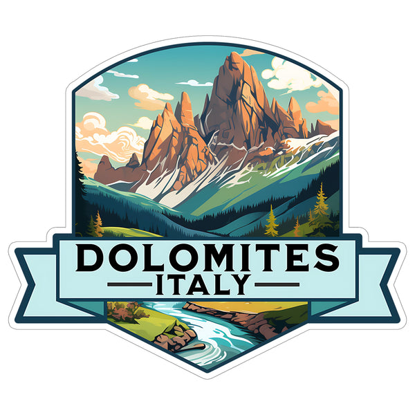 Dolomites Italy Sticker 4 Inch City Travel Souvenir Destination - Waterproof Vinyl Decal for Laptop Water Bottle Car Tumbler - Durable Aesthetic Long-Lasting Stickers for Adults ID44990