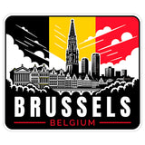 Brussels Belgium Sticker 4 Inch — Waterproof Vinyl Decal City Travel Souvenir 1