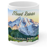 Mount Rainier National Park Washington Mug 11oz — White Ceramic Souvenir 1
