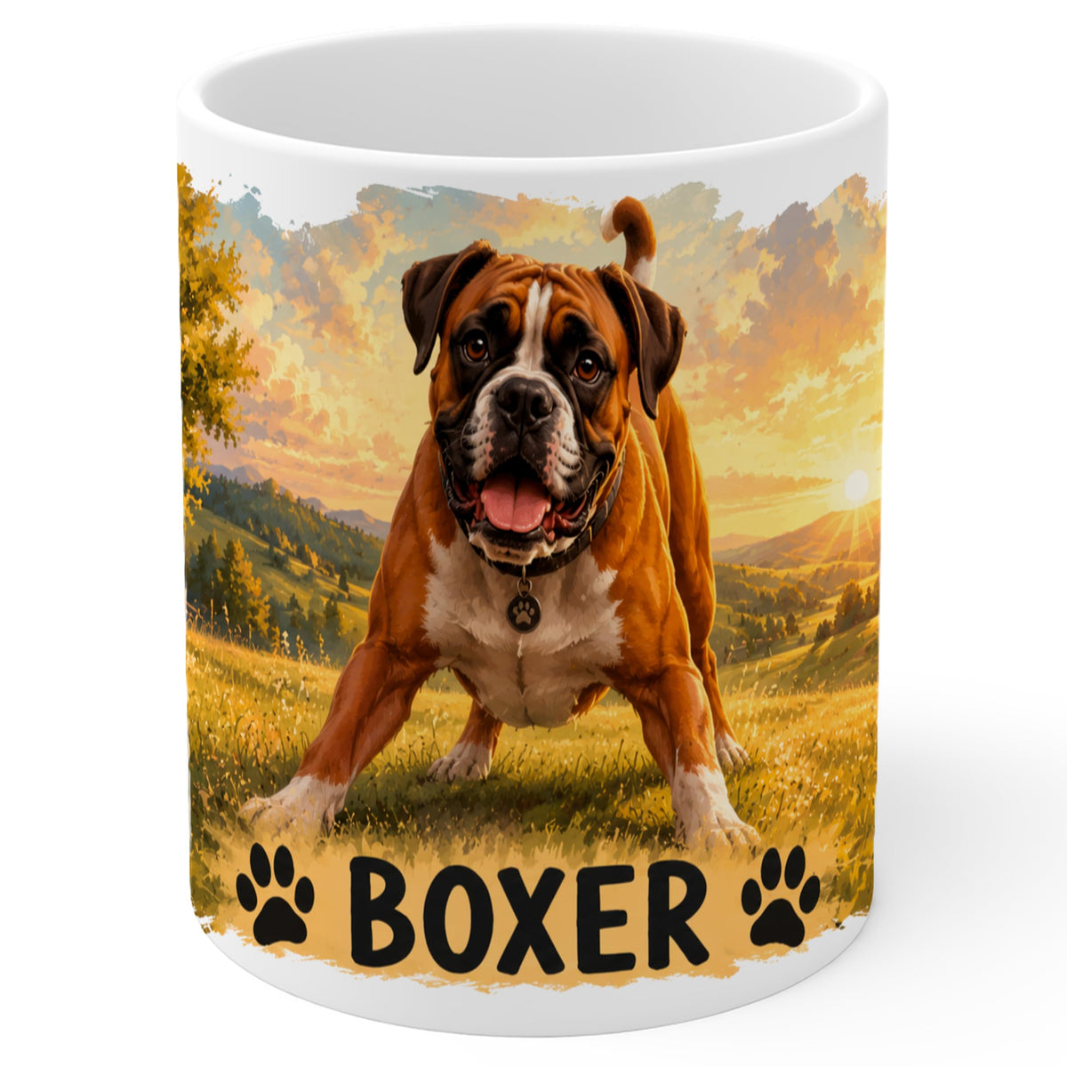 Boxer Mug 11oz — White Ceramic Coffee Mug