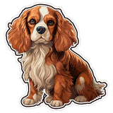 Cavalier King Charles Spaniel Sticker 4 Inch — Waterproof Vinyl Decal Cavalier Toy Dog 8