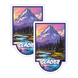 Glacier National Park Montana Sticker 4 Inch 2-Pack Nature Hiking - Waterproof Vinyl Decal for Laptop Water Bottle Car Tumbler - Durable Funny Aesthetic Long-Lasting Stickers for Adults ID45039 8