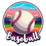 Baseball Sport Sticker 4 Inch — Waterproof Vinyl Decal America's Pastime Diamond 8