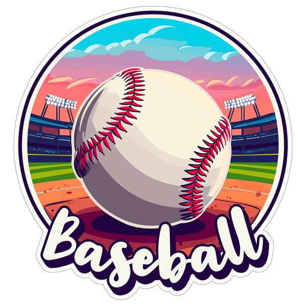 Baseball Sport Sticker 4 Inch — Waterproof Vinyl Decal America's Pastime Diamond