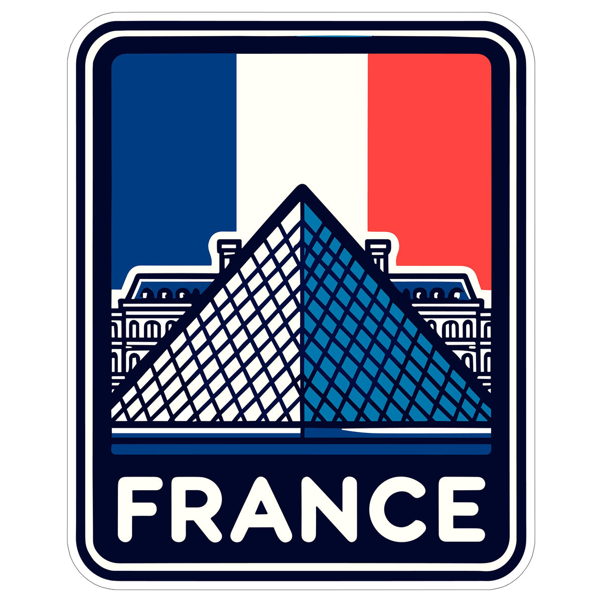 France Sticker 4 Inch — Waterproof Vinyl Decal Travel Souvenir