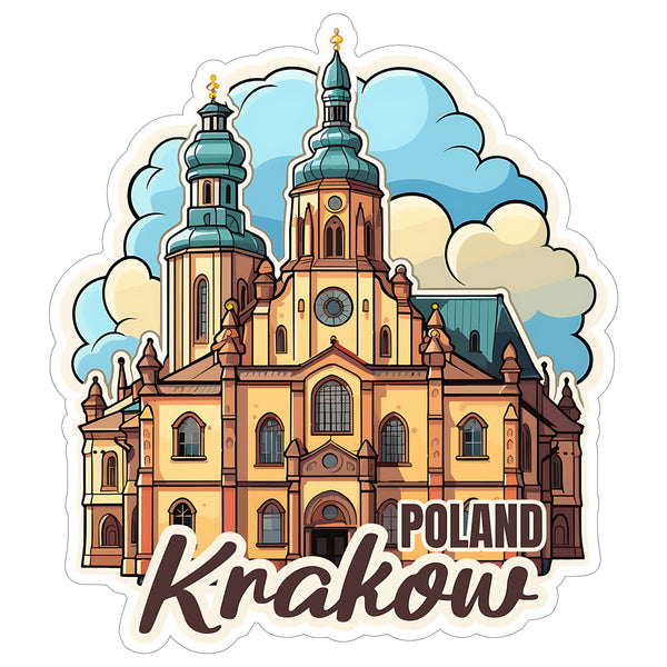 Krakow Poland Sticker 4 Inch — Waterproof Vinyl Decal City Travel Souvenir