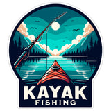 Kayak Fishing Sport Sticker 4 Inch — Waterproof Vinyl Decal Kayak Angler Saltwater 8