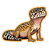 Leopard Gecko Sticker 4 Inch — Waterproof Vinyl Decal Spotted Reptile Sticky Feet 1