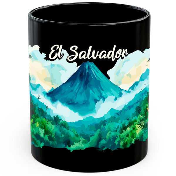 El Salvador Mug 11oz — Black Ceramic Travel Mug