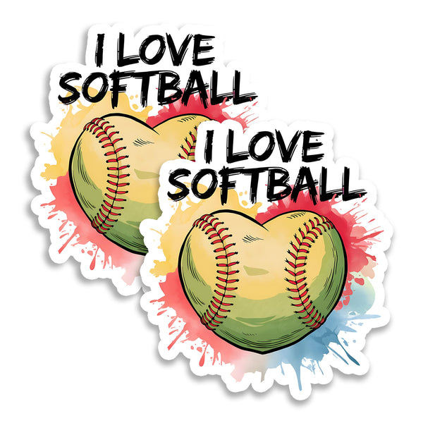 I Love Softball Magnet 2-Pack — 4