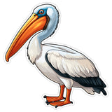 Pelican Sticker 4 Inch — Waterproof Vinyl Decal Coastal Seabird Large Beak 9