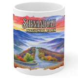 Shenandoah National Park Virginia Mug 11oz — White Ceramic Skyline Drive Mug 1
