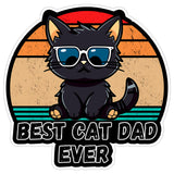 Best Cat Dad Ever Sticker 4 Inch — Waterproof Vinyl Decal Cat Lover Kitty Father Gift 1