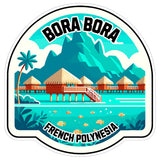 Bora Bora French Polynesia Sticker 4 Inch Island Lagoon French Polynesia City - Waterproof Vinyl Decal for Laptop Water Bottle Car Tumbler - Durable Aesthetic Long-Lasting Stickers for Adults ID44990 1