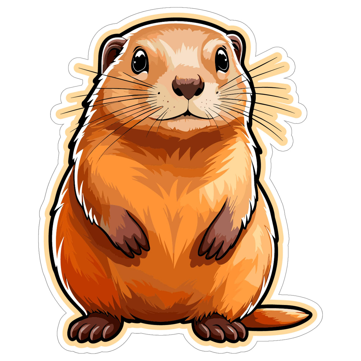 Gopher Sticker 4 Inch — Waterproof Vinyl Decal Pocket Burrowing Rodent