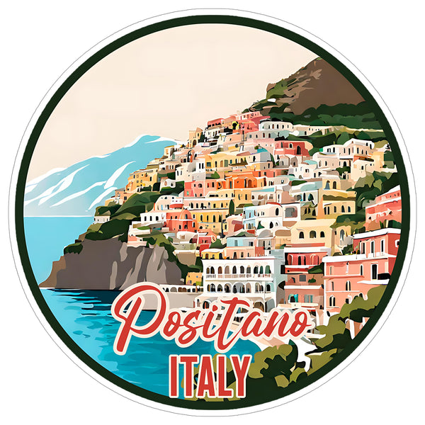 Positano Italy Sticker 4 Inch — Waterproof Vinyl Decal City Travel Souvenir