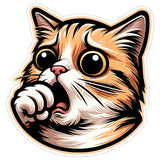 Coughing Cat Sticker 4 Inch — Waterproof Vinyl Decal Kitty Meme Pet Funny 8