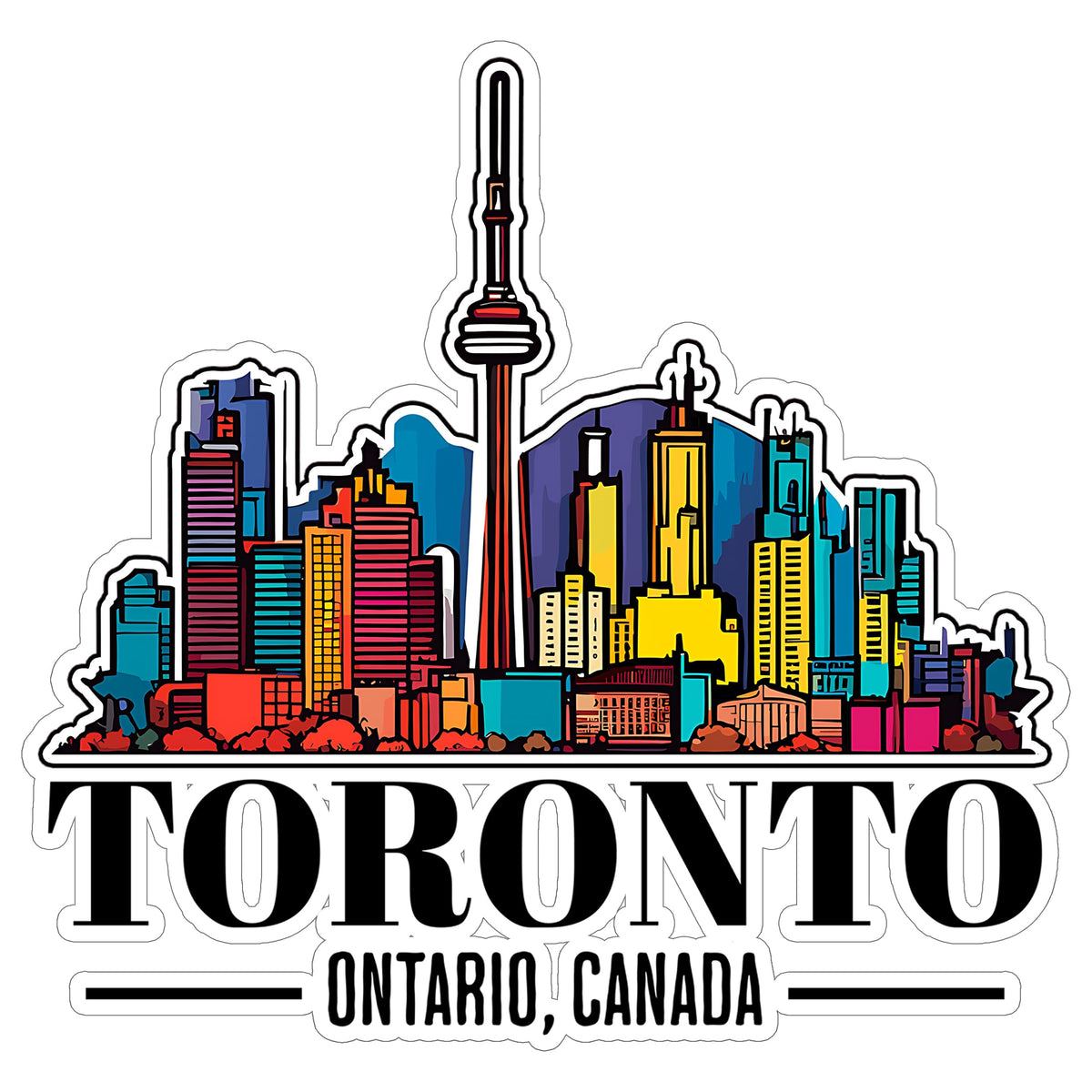 Toronto Ontario Canada Sticker 4 Inch — Waterproof Vinyl Decal City Travel Souvenir
