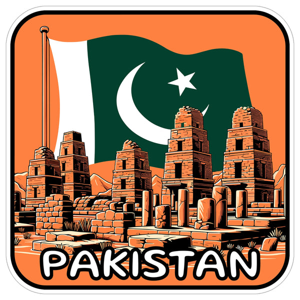 Pakistan Sticker 4 Inch — Waterproof Vinyl Decal Pakistani Flag