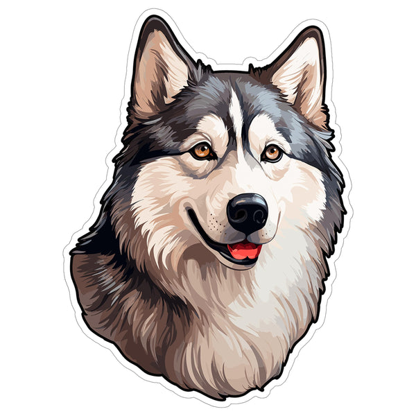 Siberian Husky Sticker 4 Inch — Waterproof Vinyl Decal Blue Eyes Arctic Working Dog