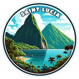 Saint Lucia Sticker 4 Inch — Waterproof Vinyl Decal Travel Souvenir 1