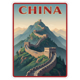 China Sticker 4 Inch — Waterproof Vinyl Decal Great Wall China 1