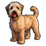 Soft Coated Wheaten Terrier Sticker 4 Inch — Waterproof Vinyl Decal Wheatie Irish Terrier 9