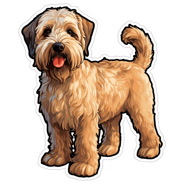 Soft Coated Wheaten Terrier Sticker 4 Inch — Waterproof Vinyl Decal Wheatie Irish Terrier