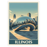 Illinois State Sticker 4 Inch - Waterproof Vinyl Decal for Laptop Water Bottle Car Tumbler - Durable Aesthetic Long-Lasting Stickers for Adults ID44990 1
