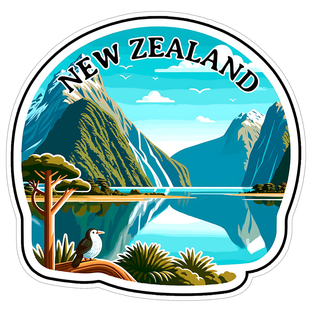 New Zealand Sticker 4 Inch — Waterproof Vinyl Decal Travel Souvenir