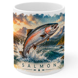 Salmon Mug 11oz — White Ceramic Coffee Mug 1