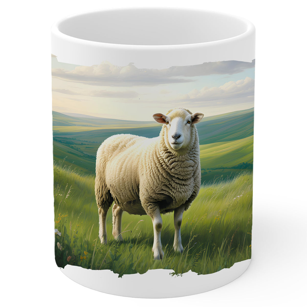 Sheep Coffee Mug 11oz — Ceramic Ewe Lamb Wool Farm Gift Mug