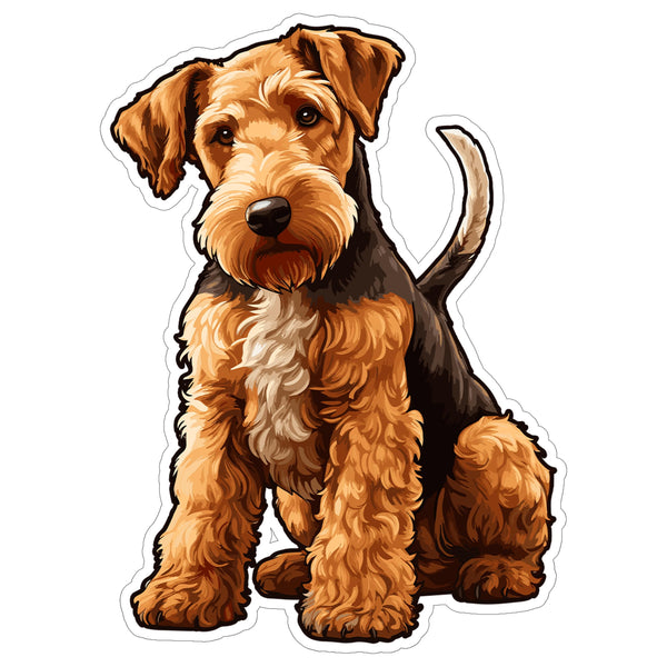 Airedale Terrier Sticker 4 Inch — Waterproof Vinyl Decal King of Terriers