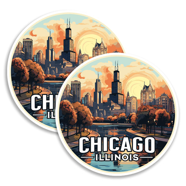 Chicago Illinois Magnet 2-Pack — 4